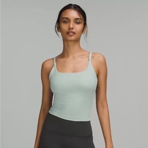 Lululemon Strappy Nulu Shelf Tank Top - Silver Blue / Sz 8